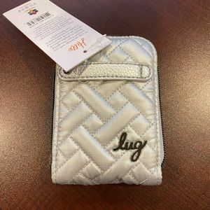 Lug Flurry wallet. New. Metallic silver